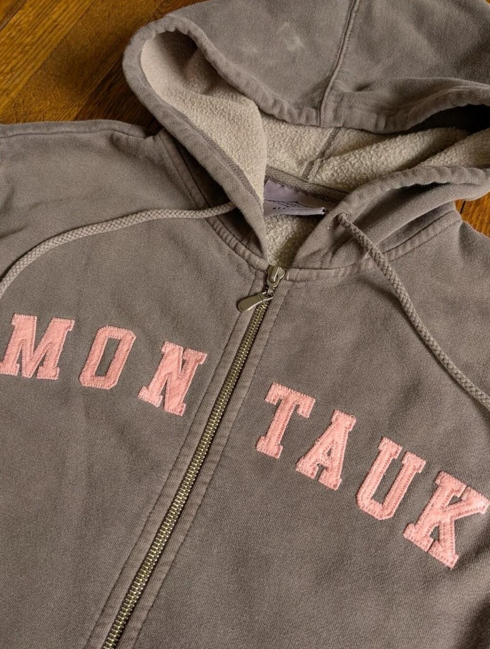Vintage Y2k Montauk Zip-Up Hoodie Sweatshirt